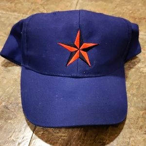 Dark blue nautical star hat.